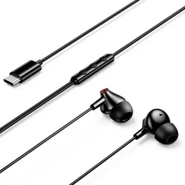 Vention Echo Lite Auriculares Intrauditivos USB-C con Micrófono In-Ear Tipo C, Negros